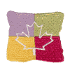 Squares with maple leaf outline 1