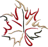 Large Satin Outline Maple Leaf
