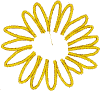 Daisy Petals Outlined - smaller