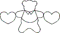 Papa Bear with Hearts / larger