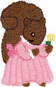 Girl Squirrel with Flower
