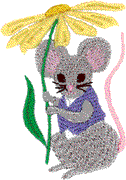 Mouse Under Flower