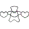 Papa Bear with Hearts - larger
