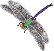 Dragonfly Body with 3-D Wings