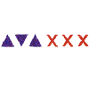 Triangles and Xs