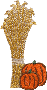 Wheat Stalks & Pumpkins