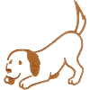 Playful Puppy Outline