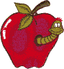 Apple with Worm