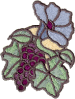 Stained Glass Flower & Grapes