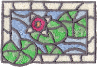 Stained Glass Flower Pond