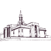 Bountiful Utah Temple - Outline only