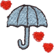 Umbrella & Hearts