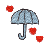 Umbrella & Hearts