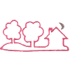 House & Trees outline