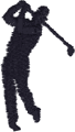 Swinging Golfer silhouette