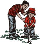 Boy & Little Boy Golfer