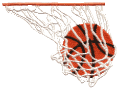 Basketball in Hoop