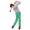 Swinging Golfer