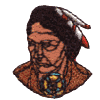 Indian Head w/2 Feathers
