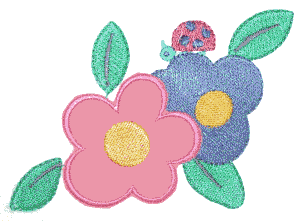 Ladybug & Flowers