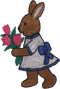 Bunny with flowers 