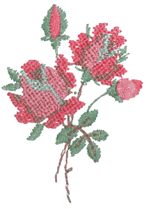 Rose Stem, Cross Stitched Style