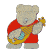 Guitar playing bear