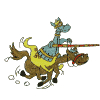 Horse & Dino Knight Jousting