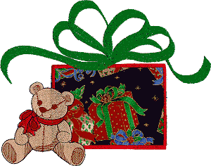 Gift With Teddy Appliqué, larger