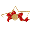 Ornament w/Ribbbon & Half Star