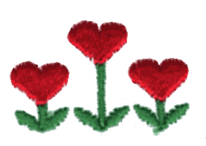 Flowers with hearts