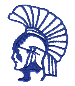 Trojan Head Outline Embroidery Design by M&A Designs