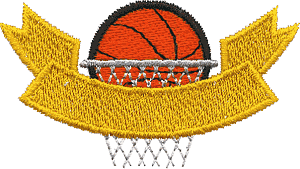 Basketball Logo with Banner