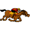 Cartoon Jockey, Horse