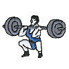 Weight Lifter squatting