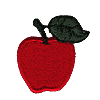 Apple with leaf