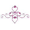Four Hearts Outline