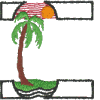 Stylized Palm Tree Scene