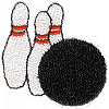 Bowling ball with pins