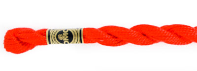 DMC Pearl Cotton Skeins Article 115 Size 3 / 606 Bright Orange-Red
