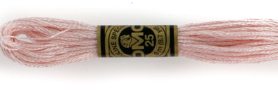DMC 6 Strand Cotton Embroidery Floss / 225 Ultra V LT Shell Pink