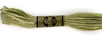 DMC 6 Strand Cotton Embroidery Floss / 3013 LT Khaki Green