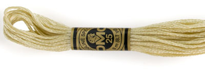 DMC 6 Strand Cotton Embroidery Floss / 3047 LT Yellow Beige