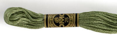 DMC 6 Strand Cotton Embroidery Floss / 3052 MD Green Gray