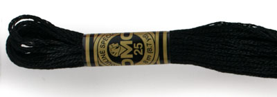 DMC 6 Strand Cotton Embroidery Floss / 310 Black