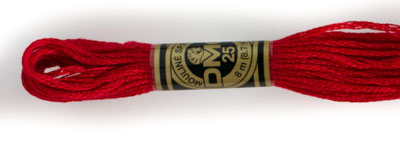 DMC 6 Strand Cotton Embroidery Floss / 321 Red