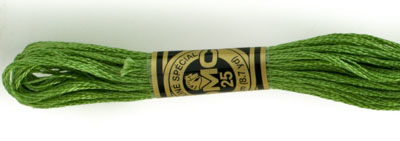 DMC 6 Strand Cotton Embroidery Floss / 3347 MD Yellow Green