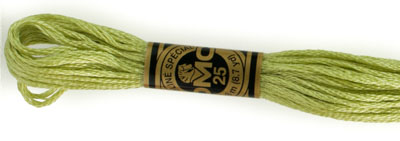 DMC 6 Strand Cotton Embroidery Floss / 3348 LT Yellow GreenEmbroidery ...