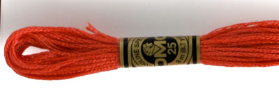 DMC 6 Strand Cotton Embroidery Floss / 351 Coral