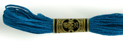 DMC 6 Strand Cotton Embroidery Floss / 3765 V DK Peacock Blue